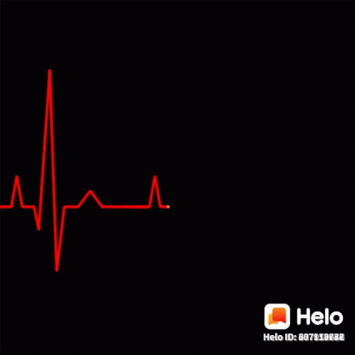 Red Heartbeat Line With Helo ID GIF