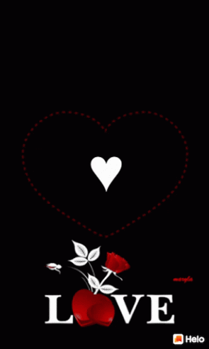 Red Hearts Black Background Love