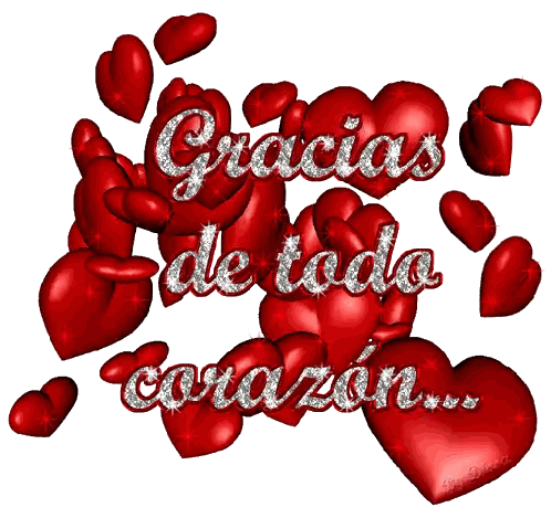 Red Hearts with Gracias de Todo Corazon