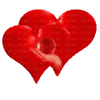 Red Hearts With Picmix Text