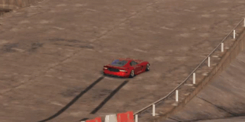 Red Hellcat Drifting Freely GIF