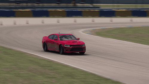 Red Hellcat Sports Car Drift GIF