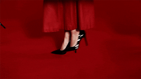 Red High Heels Carpet Walk GIF