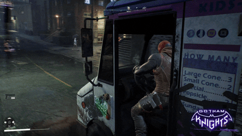 Red Hood Car Chase Combat Video Game GIF