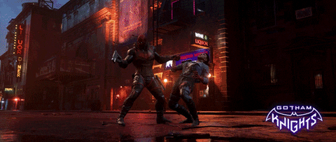 Red Hood Knocking Down Opponent GIF
