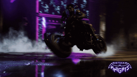 Red Hood Riding Bike Gotham Knights GIF