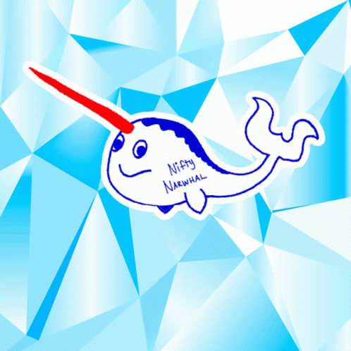 Red-Horned Narwhal Saying Niffy Narwhal GIF