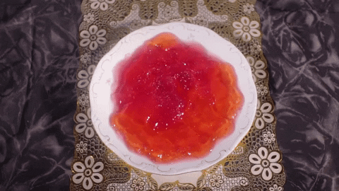 Red Jello Dessert Wiggle GIF
