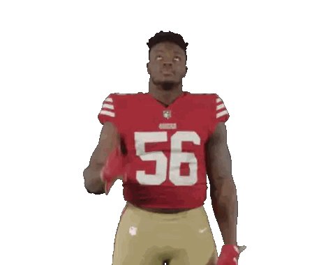 Red Jersey Football Player Number 56