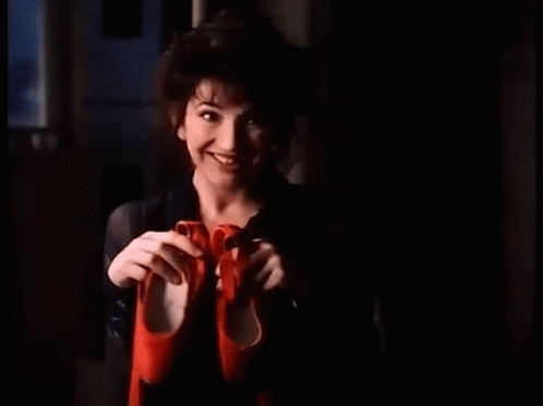Red Kate Bush Shoe GIF