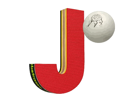 Red Letter J Next to Brain Ball