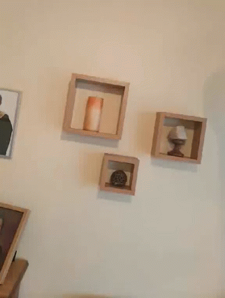 Red Letter L Hanging Next to Picture
