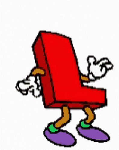 Red Letter L With Hands and Legs