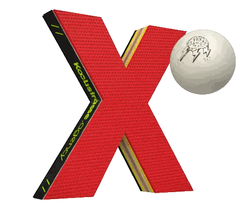 Red Letter X with White Ball and Agency
