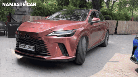 Red Lexus Car with License Plate T0823ols068f