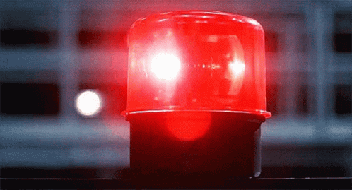 Red Light Lit Up in Darkness