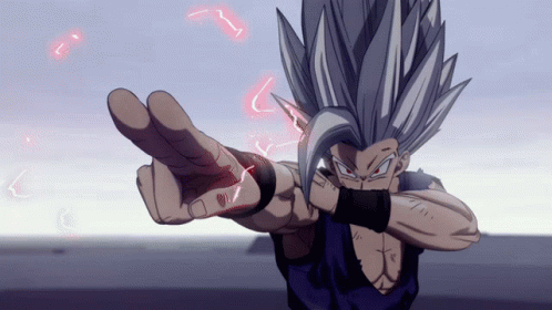 Red Lightning Beast Gohan Shock GIF