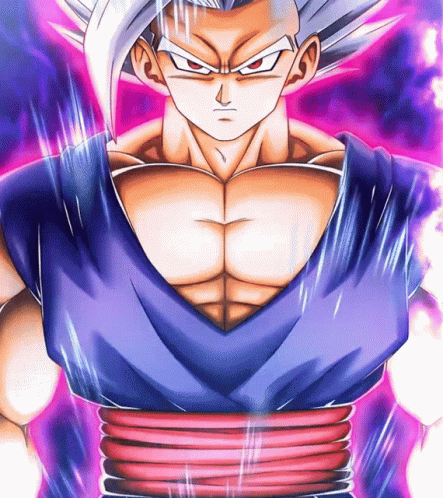 Red Lightning Beast Gohan Transformation GIF