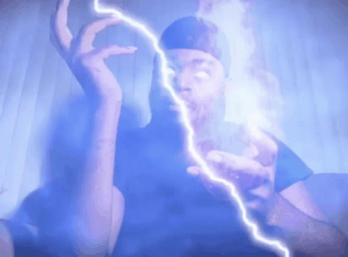 Red Lightning Man Edited Flames Hand GIF