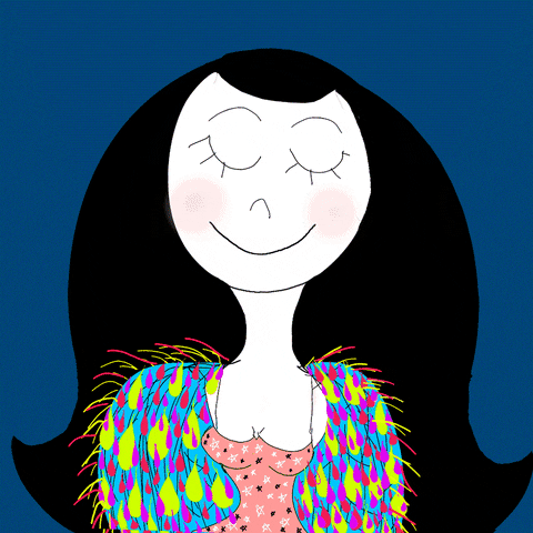 Red Lightning Strike Animated Woman GIF