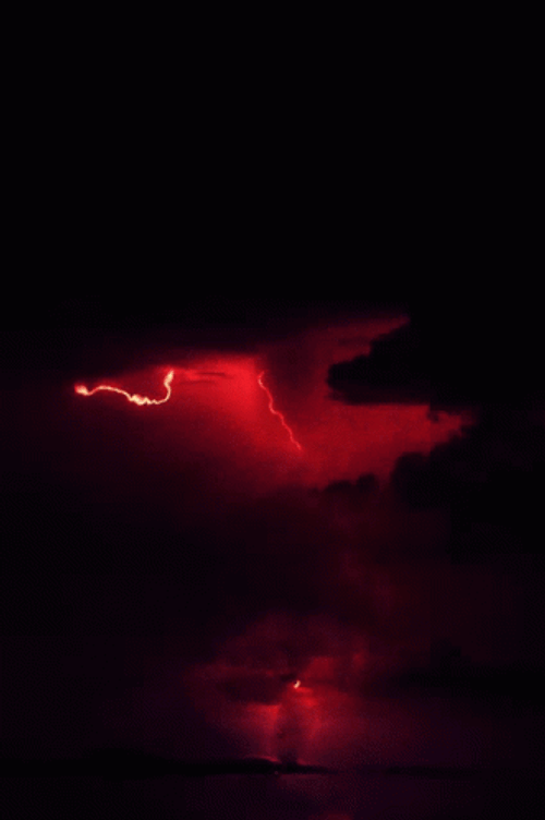 Red Lightning Strikes GIF