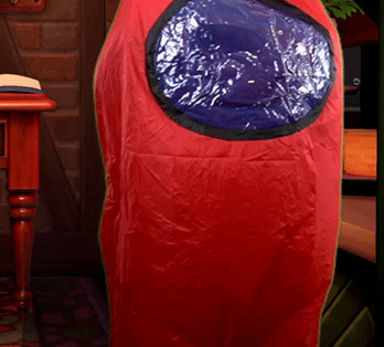 Red Mascot Twerking Among Us Meme GIF