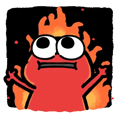 Red Monster with Flame Eyes