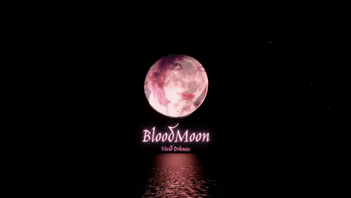 Red Moon Through Tree Branches