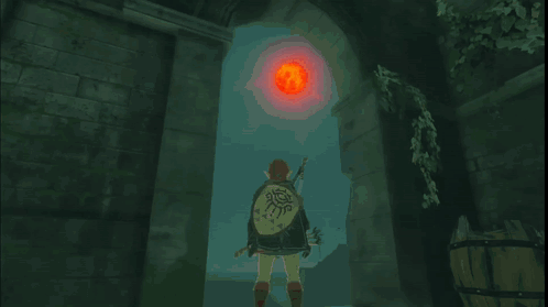 Red Moon With Tower in Foreground