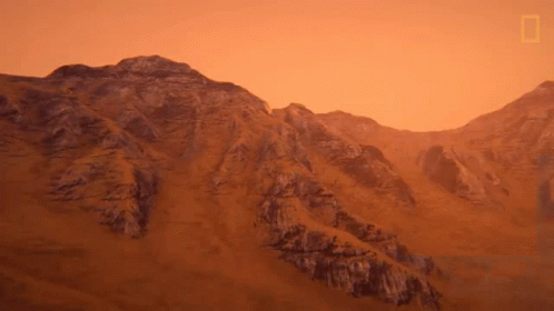 Red Mountains Of Planet Mars GIF