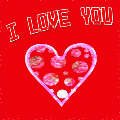 Red Moving Heart I Love You GIF