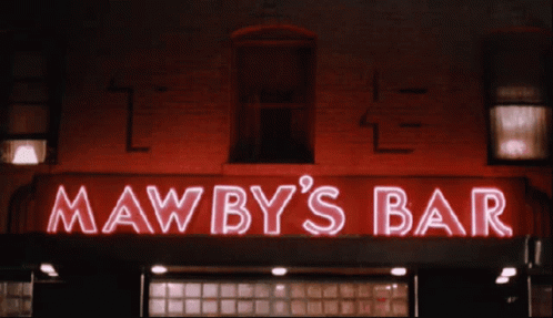 Red Neon Sign for Mawby's Bar