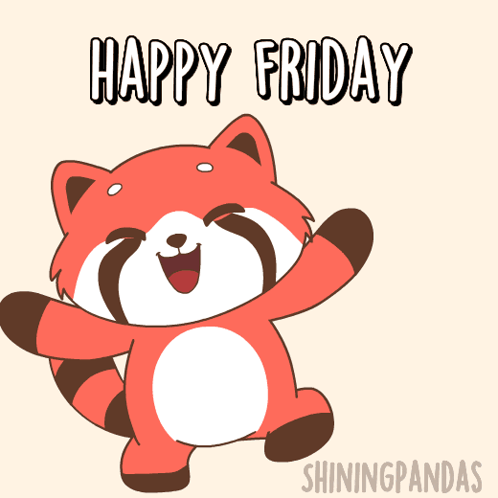 Red Panda Happy Friday GIF