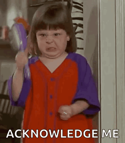 Red Purple Shirt Girl With Brush Funny Face
