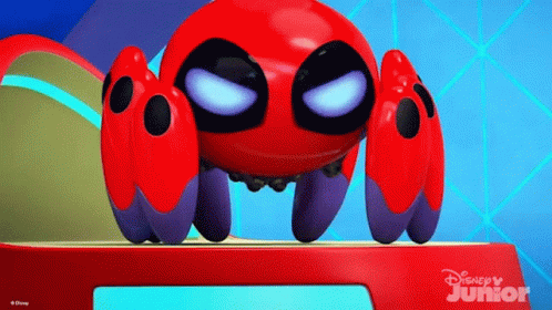 Red Purple Spider on Red Object