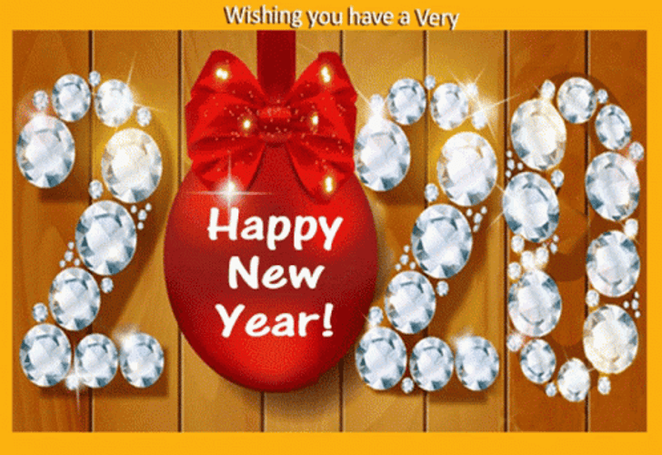 Red Ribbon Happy New Year Animated GIF