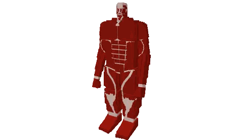 Red Robot with Skeleton