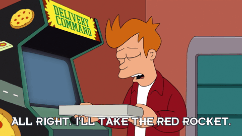 Red Rocket Futurama Delivery GIF