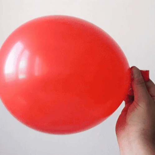 Red Rose Color Balloon Deflating GIF