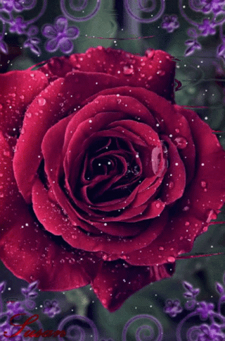 Red Roses Soaked In Water GIF