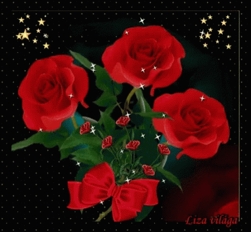 Red Roses With Liza GIF