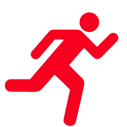 Red Running Person Icon