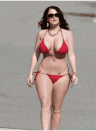 Red Seductive Bikini GIF