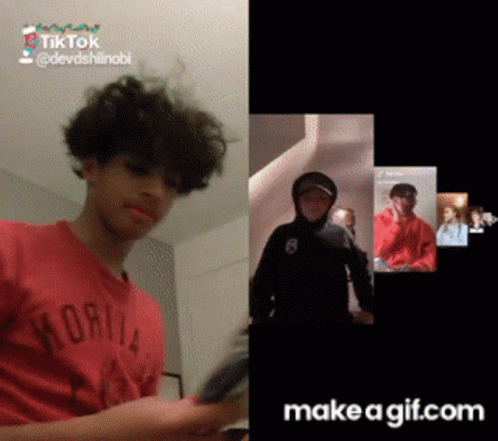 Red Shirt Man Beside Black Shirt Man GIF