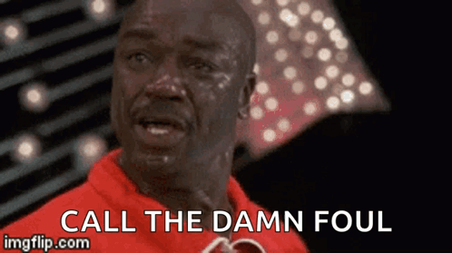 Red Shirt Man Crying Call the Damn Foul
