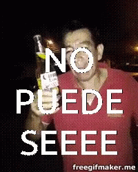 Red Shirt Man Holding Beer No Puede Seeee GIF