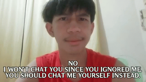 Red Shirt Man No I Won't Chat You