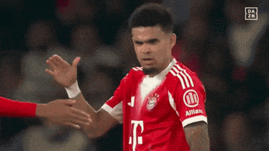 Red Shirt Soccer Player And Another Shaking Hands GIF