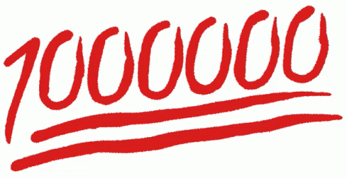 Red Sign Saying 1000000 GIF
