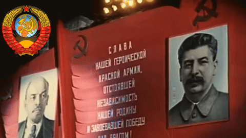 Red Sign with Man and Slava